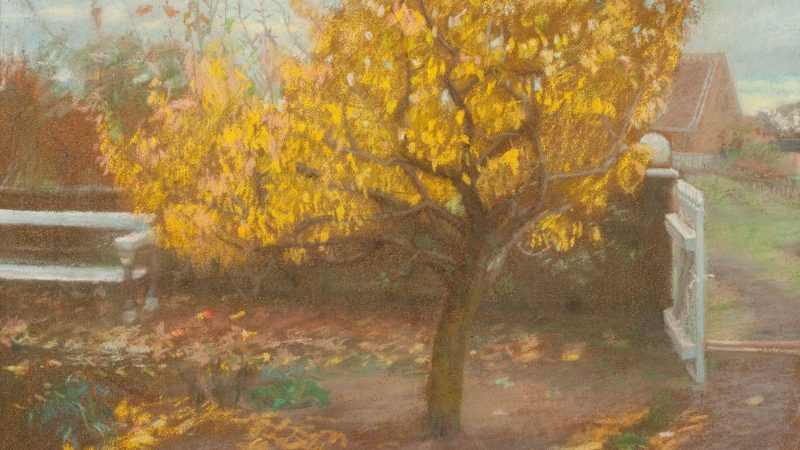 Anna Ancher. Pæretræet i Anchers forhave, efterår (1888) | Anchers Hus