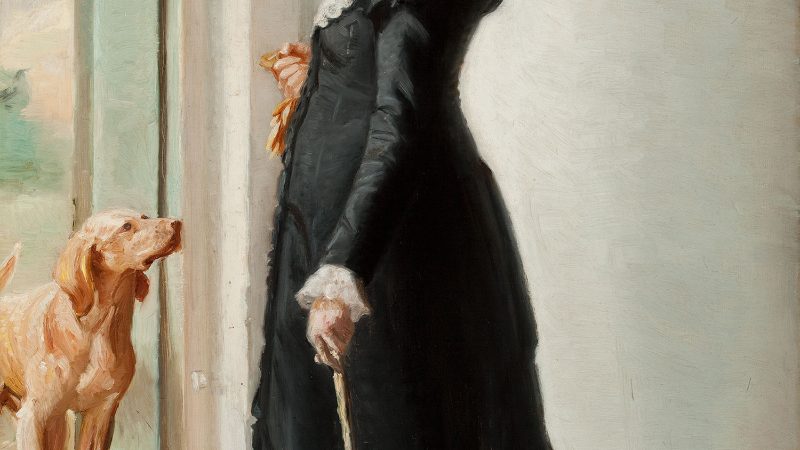 Michael Ancher. Anna Ancher stående i døren. Skitse til ”Portræt af min hustru” (1889) | Anchers Hus