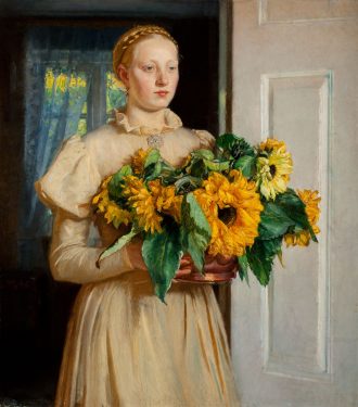 Michael Ancher. Pigen med solsikkerne (1893) | Anchers Hus