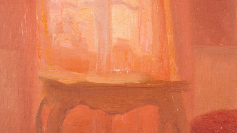 Anna Ancher. Den røde stue på Amalievej. Beskåret