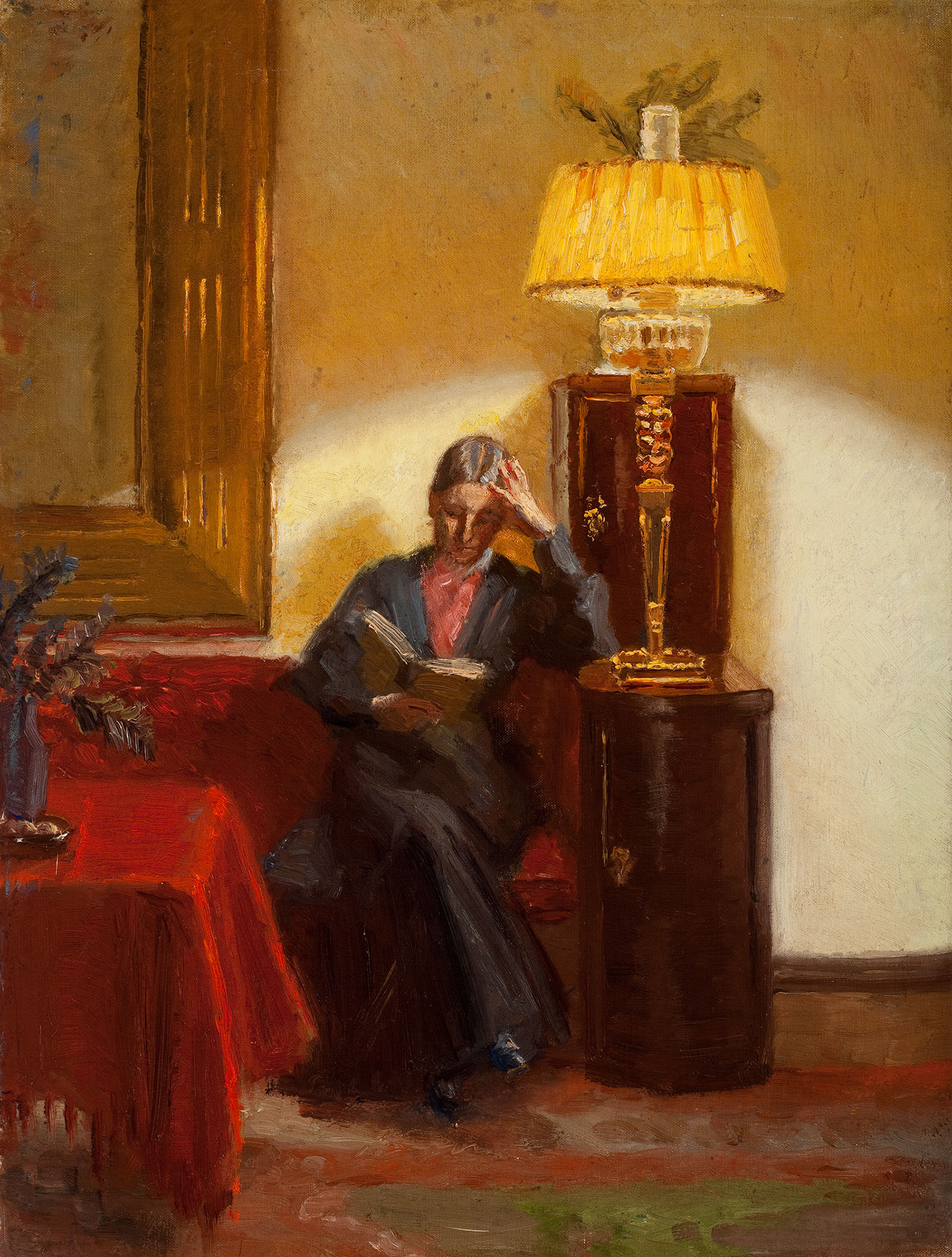 'Anna Ancher reading in the Drawing Room ' | Artworks | Art Museums of