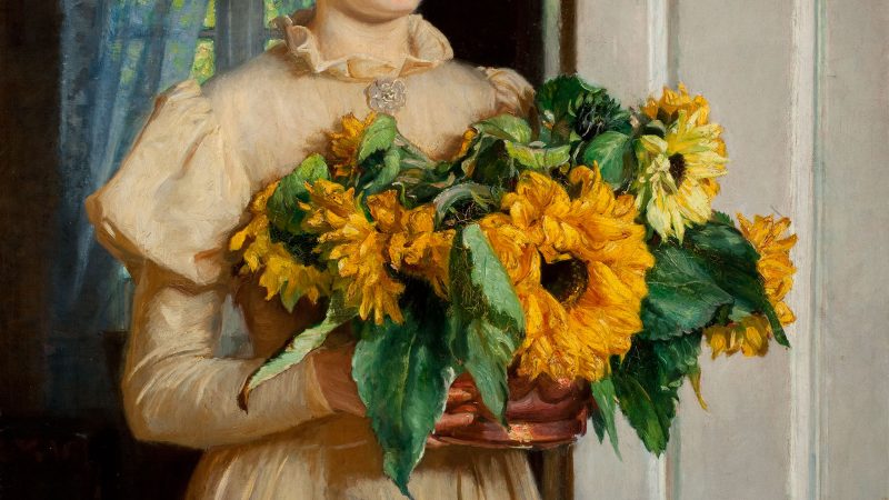 Michael Ancher: Girl with Sunflowers. 1893 | Anchers Hus